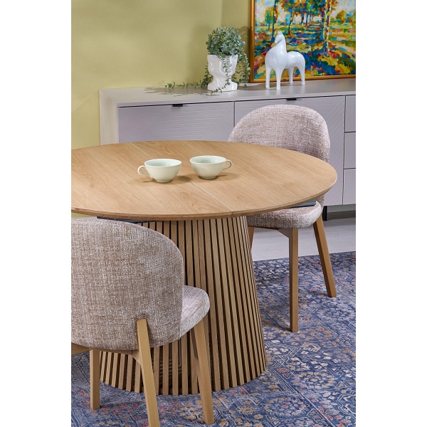 Stół FARGO rozkładany, blat - naturalny, nogi - naturalny - Halmar