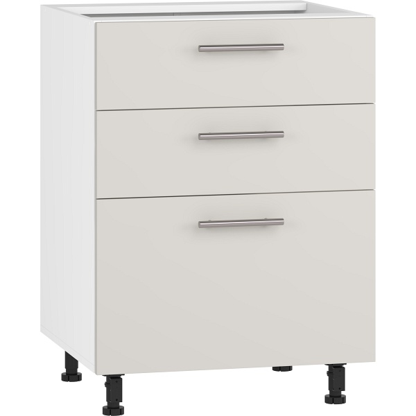 Szafka VENTO D3S-60/82 dolna z szufladami, mechanizm Hettich front: kaszmir - Halmar