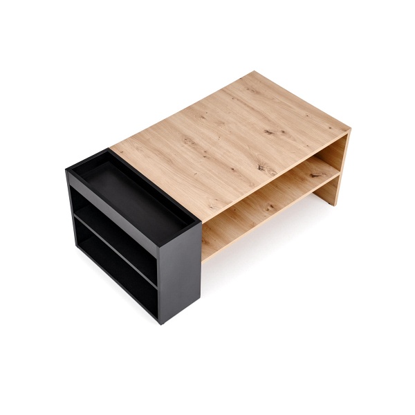 Ława MURCIA , dąb artisan / czarny - Halmar