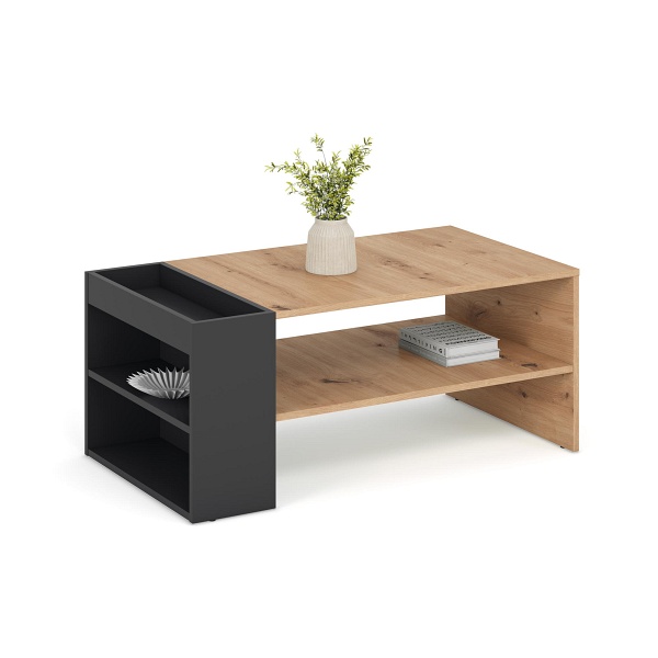 Ława MURCIA , dąb artisan / czarny - Halmar