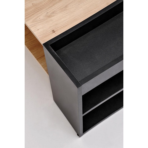 Ława MURCIA , dąb artisan / czarny - Halmar