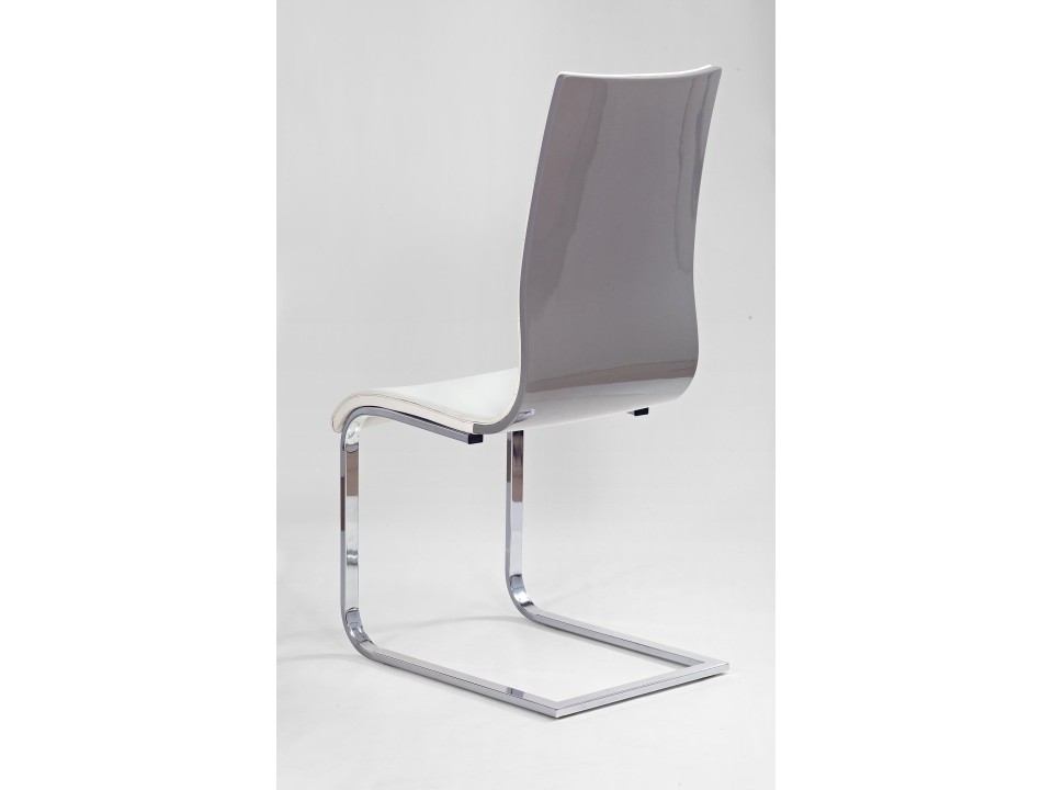 Krzesło K104 biały/popiel ekoskóra - Halmar