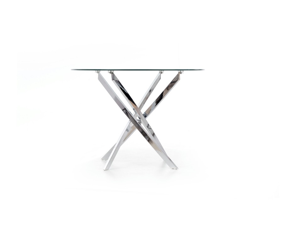 Stół RAYMOND , blat - transparentny, nogi - chrom - Halmar