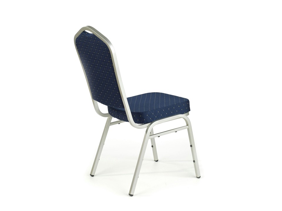 Krzesło K66S niebieski, stelaż srebrny - Halmar