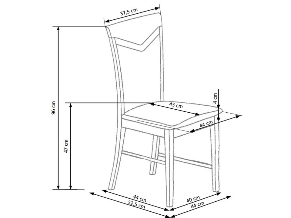 Krzesło CITRONE czereśnia ant. II / tap: MESH 1 - Halmar