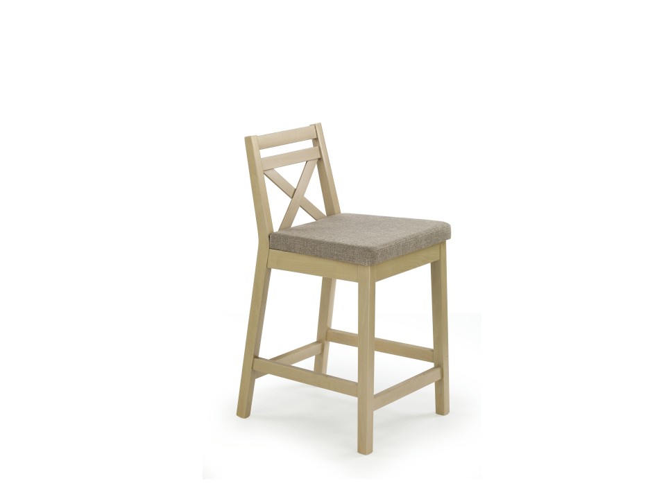 Krzesło BORYS LOW barowe niskie dąb sonoma / tap. Inari 23 - Halmar