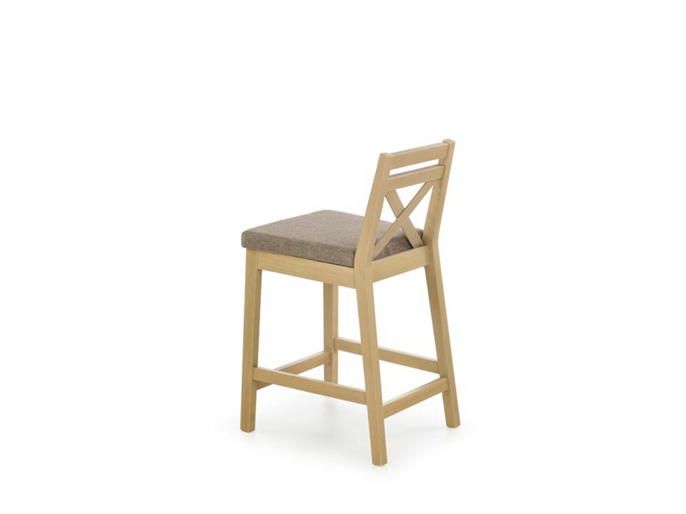 Krzesło BORYS LOW barowe niskie dąb sonoma / tap. Inari 23 - Halmar