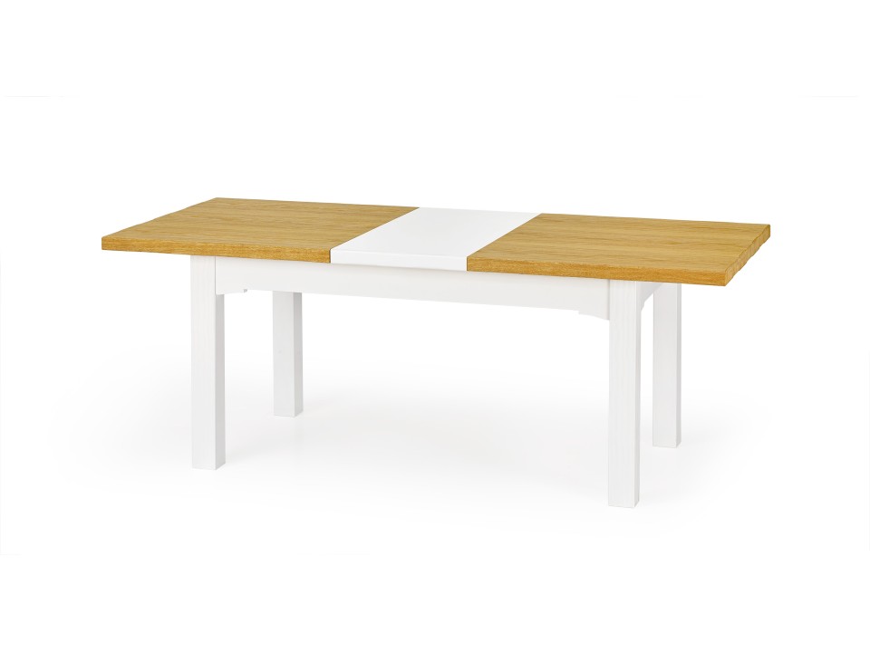 Stół LEONARDO biały / dąb miodowy - Halmar