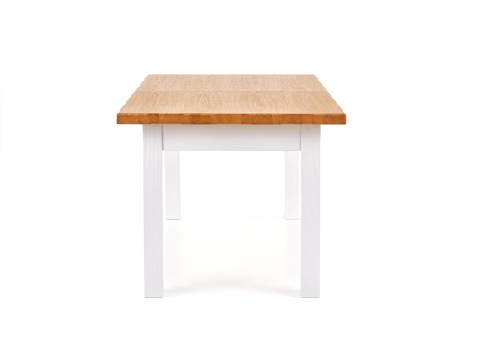 Stół LEONARDO biały / dąb miodowy - Halmar