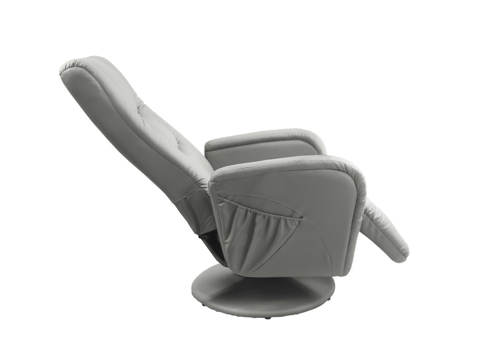 PULSAR recliner z funkcją masażu popielaty - Halmar