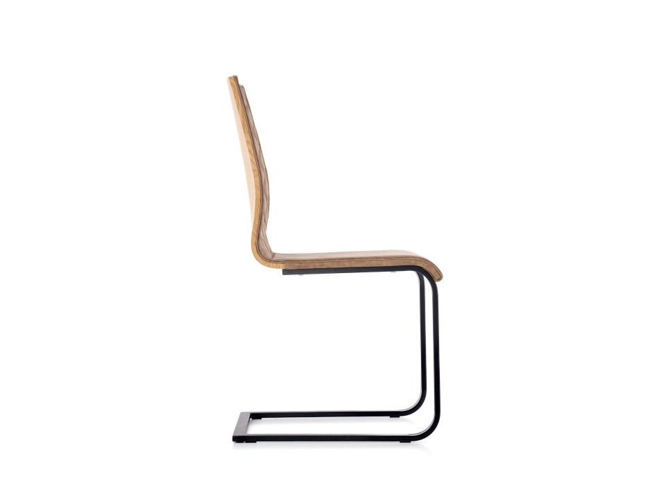 Krzesło K265 czarny / brązowy / dąb miodowy - Halmar