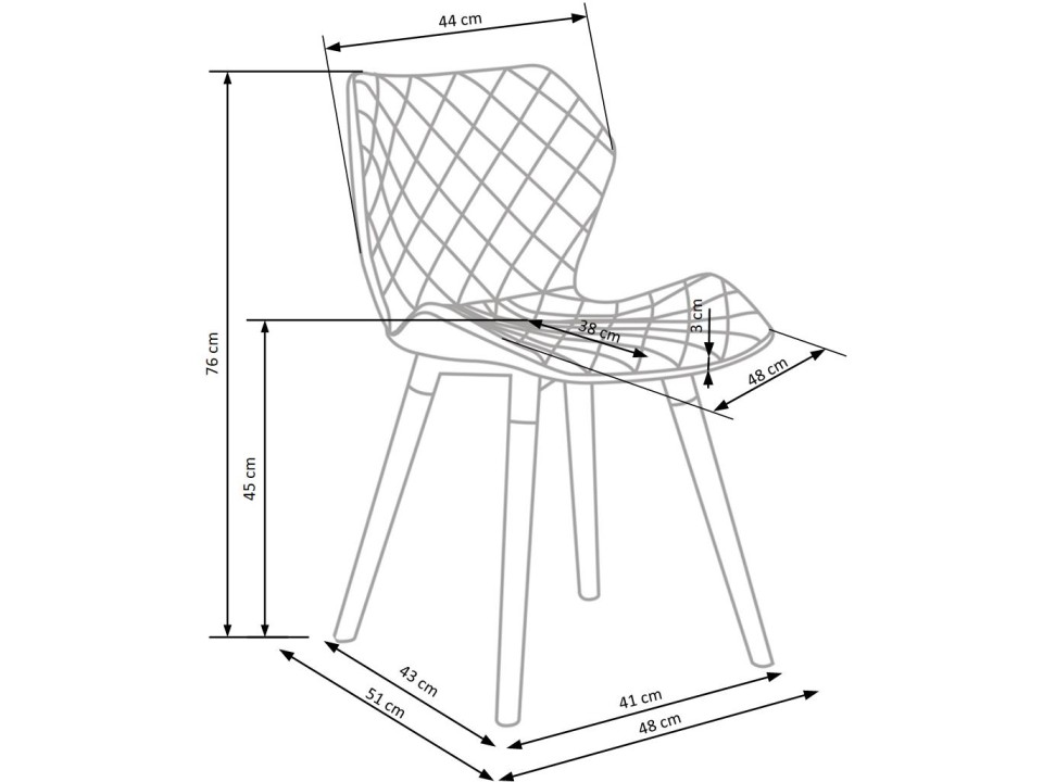 Krzesło K277 biało / popiel - Halmar