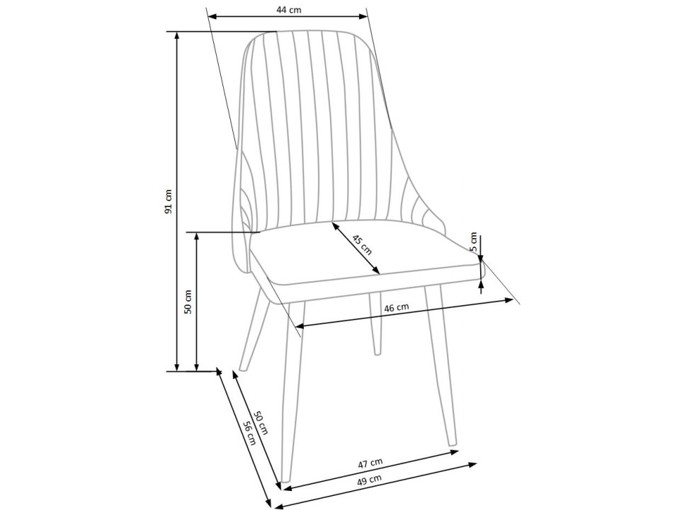 Krzesło K285 jasny popiel - Halmar