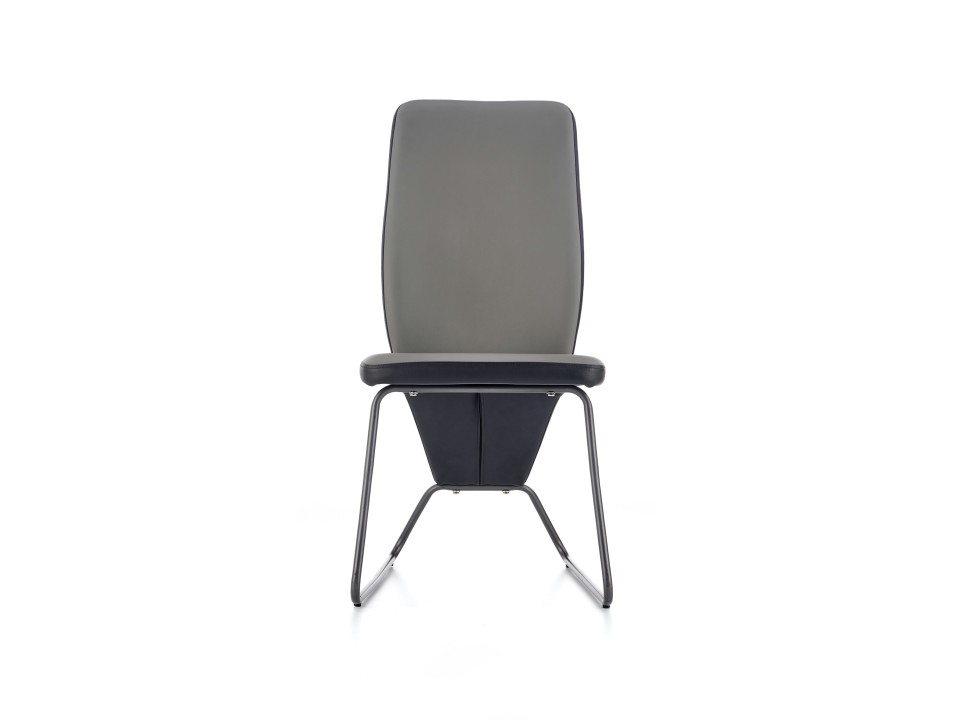 Krzesło K300 tył - czarny, przód - popiel, stelaż - super grey - Halmar