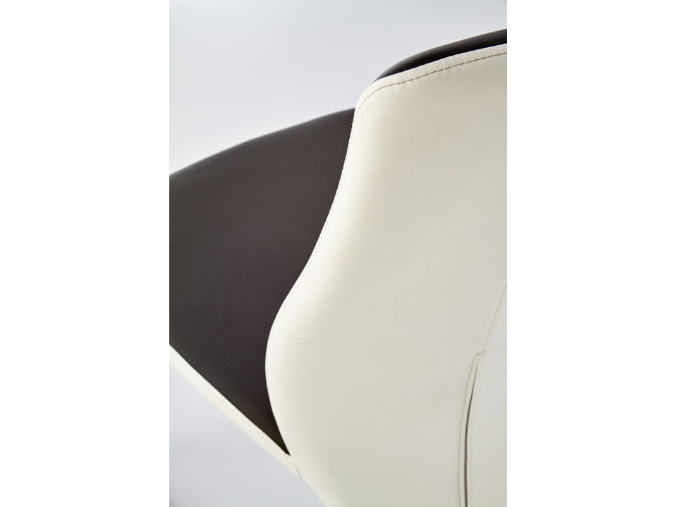 Krzesło K300 tył - biały, przód - czarny, stelaż - super grey - Halmar