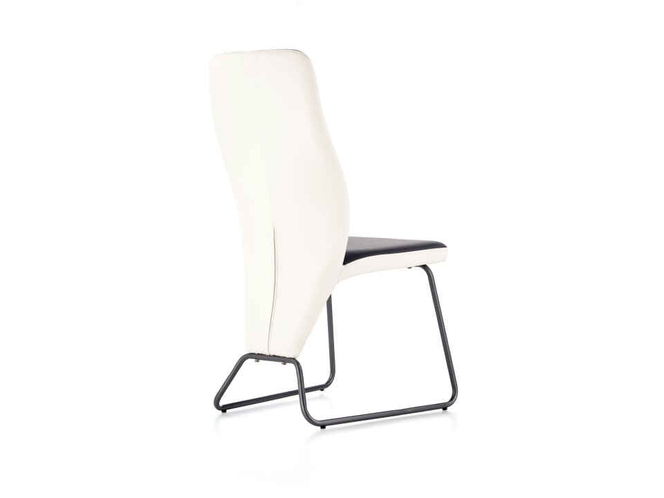 Krzesło K300 tył - biały, przód - czarny, stelaż - super grey - Halmar