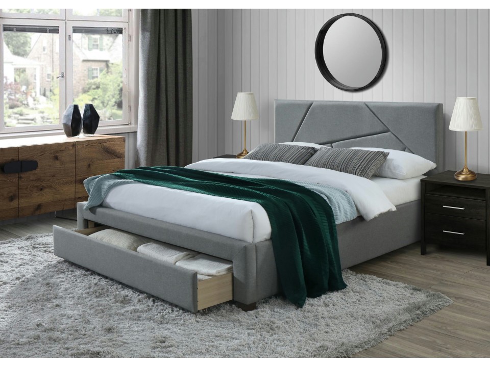 Łóżko VALERY 160 cm z szufladami popiel - Halmar