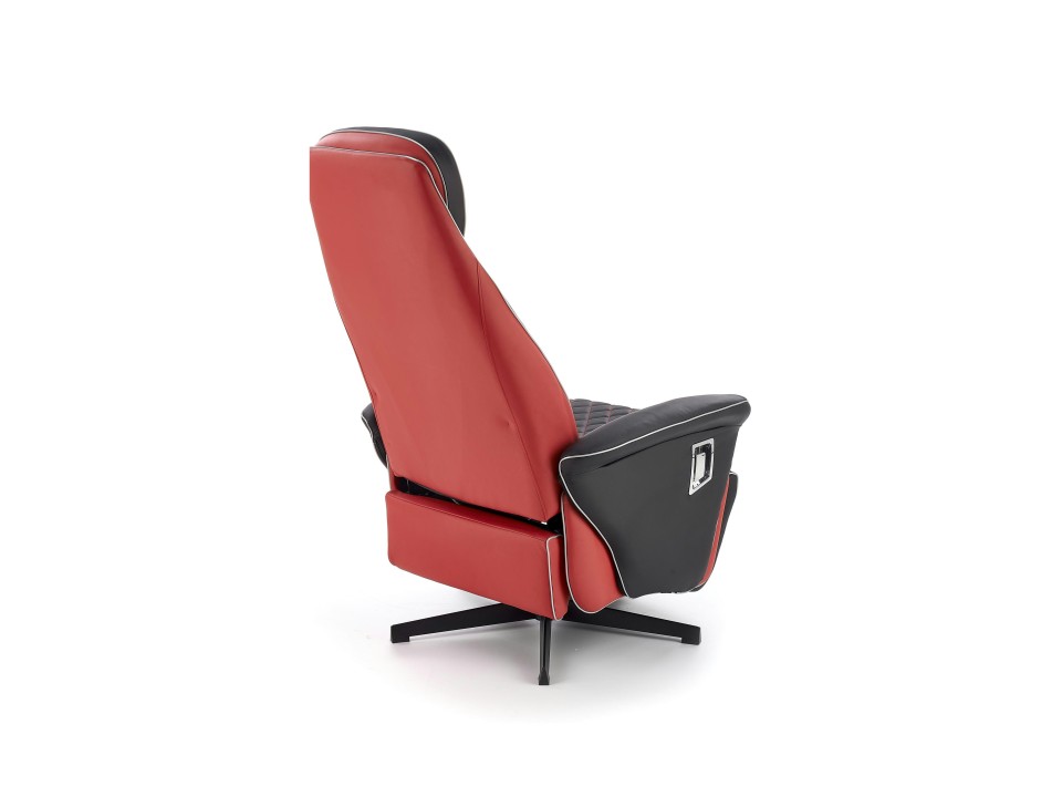 Fotel CAMARO wypoczynkowy czarny / czerwony - Halmar