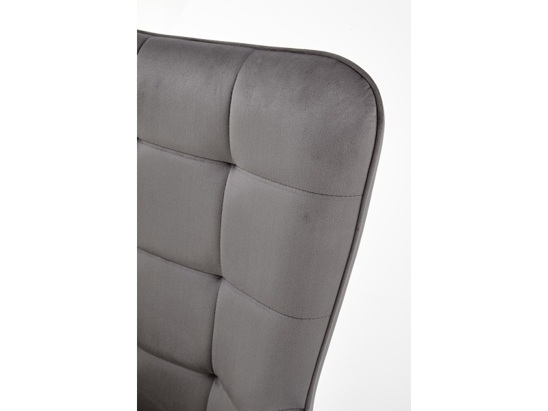 Fotel CASTEL wypoczynkowy czarny / jasny popiel - Halmar