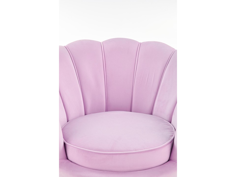 Fotel AMORINO wypoczynkowy fioletowy, nogi - złote - Halmar