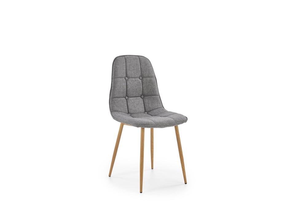 Krzesło K316 tapicerka - popielata, nogi - dąb miodowy - Halmar
