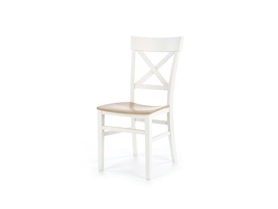 Krzesło TUTTI biały / dąb miodowy - Halmar