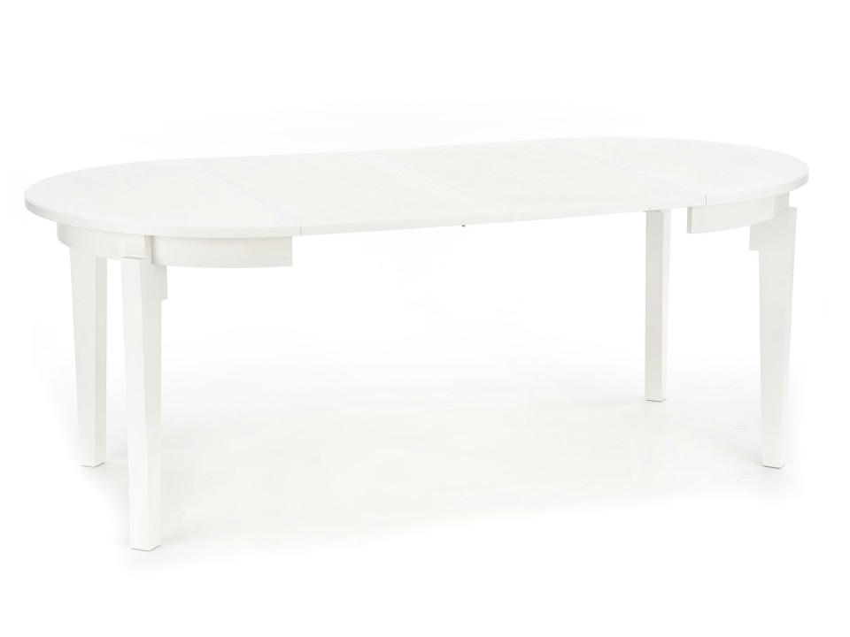 Stół SORBUS rozkładany, blat - biały, nogi - białe - Halmar