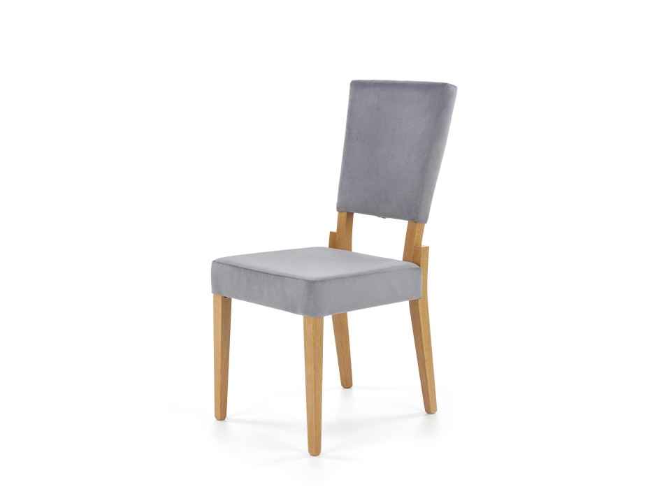 Krzesło SORBUS , tapicerka - popielaty, nogi - dąb miodowy - Halmar