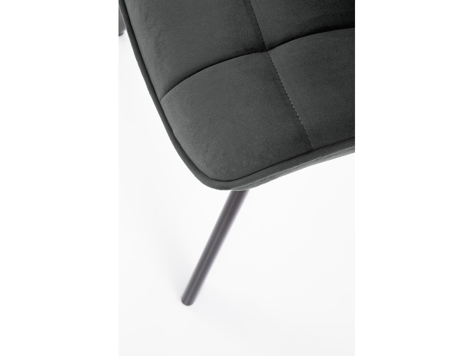 Krzesło K332 nogi - czarne, siedzisko - ciemny popiel - Halmar