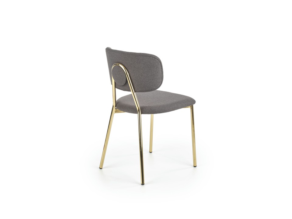 Krzesło K362 , tapicerka - ciemny popiel, nogi - złoty - Halmar