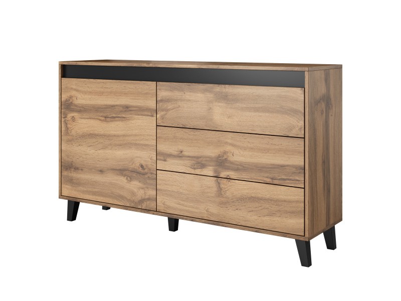 Komoda NORD DAB WOTAN/ANTRACYT - Halmar