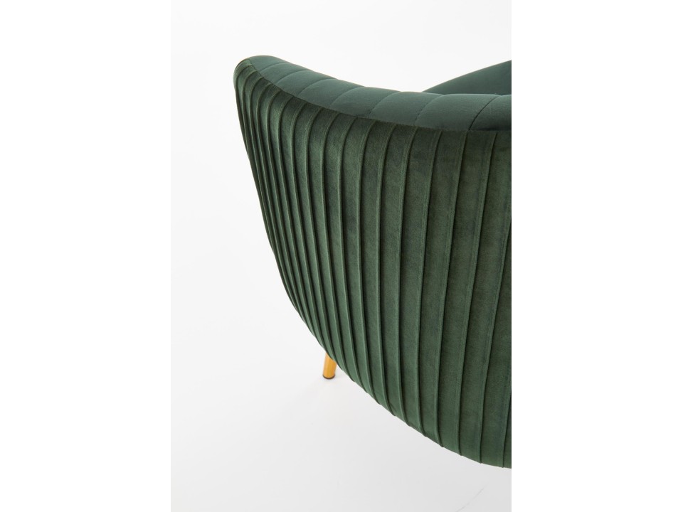 Fotel CROWN wypoczynkowy ciemny zielony / złoty - Halmar