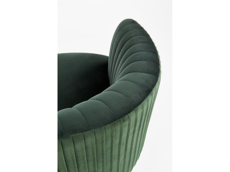 Fotel CROWN wypoczynkowy ciemny zielony / złoty - Halmar
