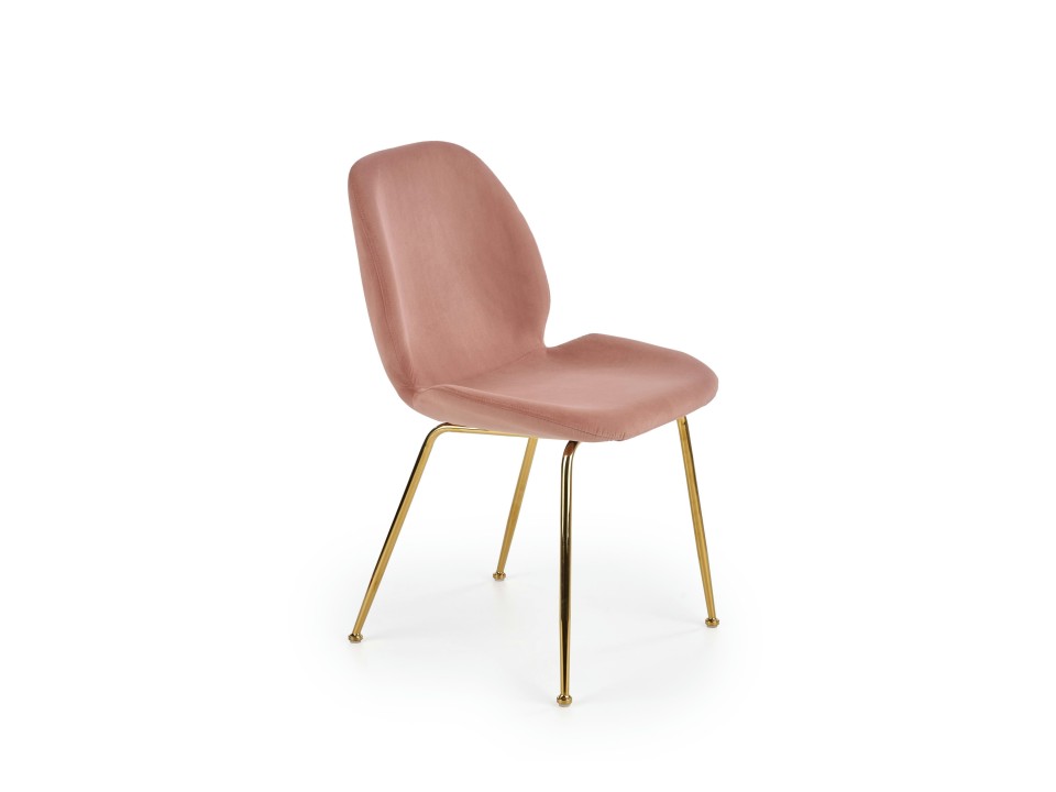 Krzesło K381 różowy / złoty - Halmar