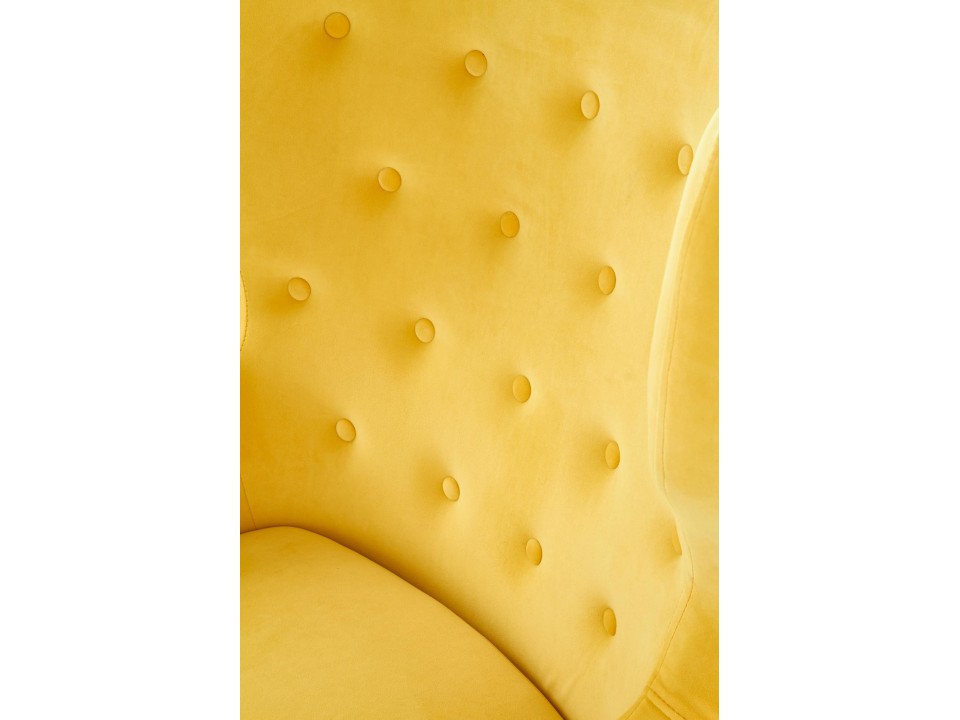 Fotel MARVEL wypoczynkowy żółty / naturalny - Halmar