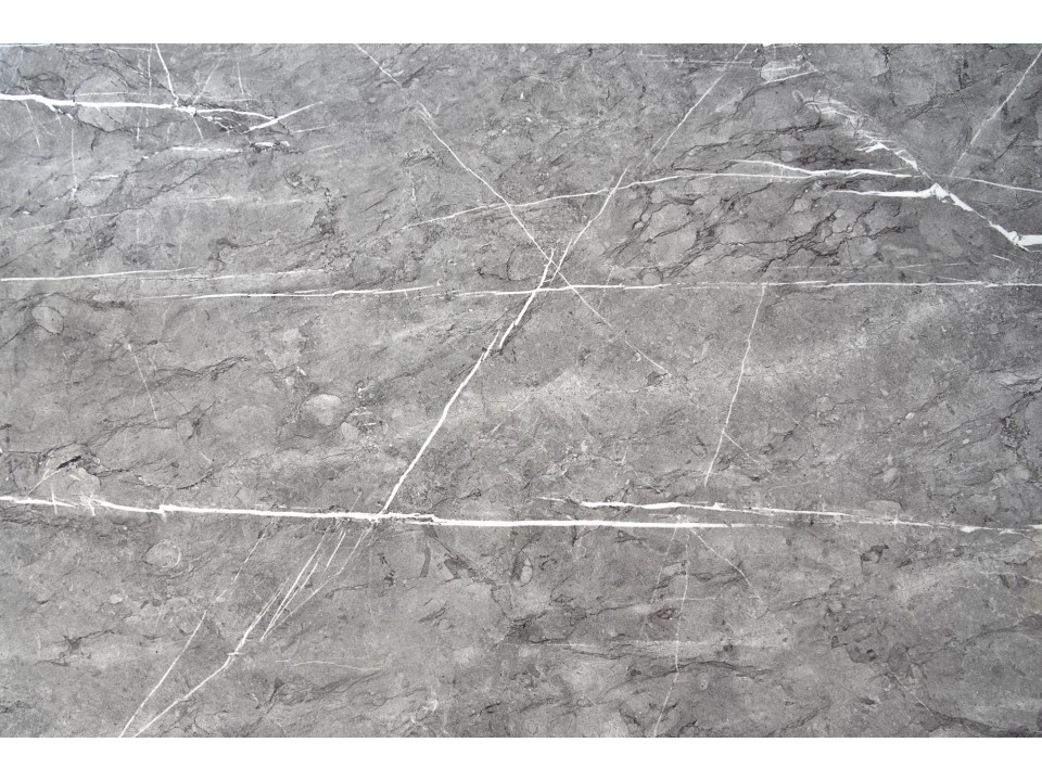 Stół BARCANO , blat - popielaty marmur, stelaż - złoty - Halmar