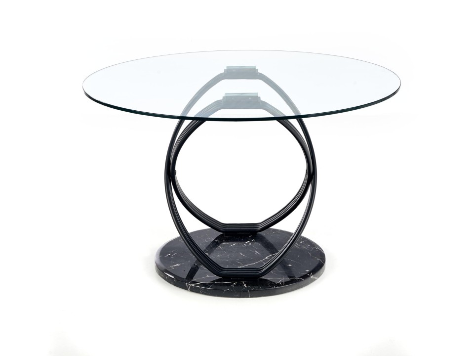 Stół OPTICO , blat - transparentny, nogi - czarny - Halmar