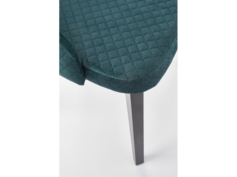Krzesło TOLEDO 3 czarny / tap. velvet pikowany Karo 4 - MONOLITH 37 - Halmar