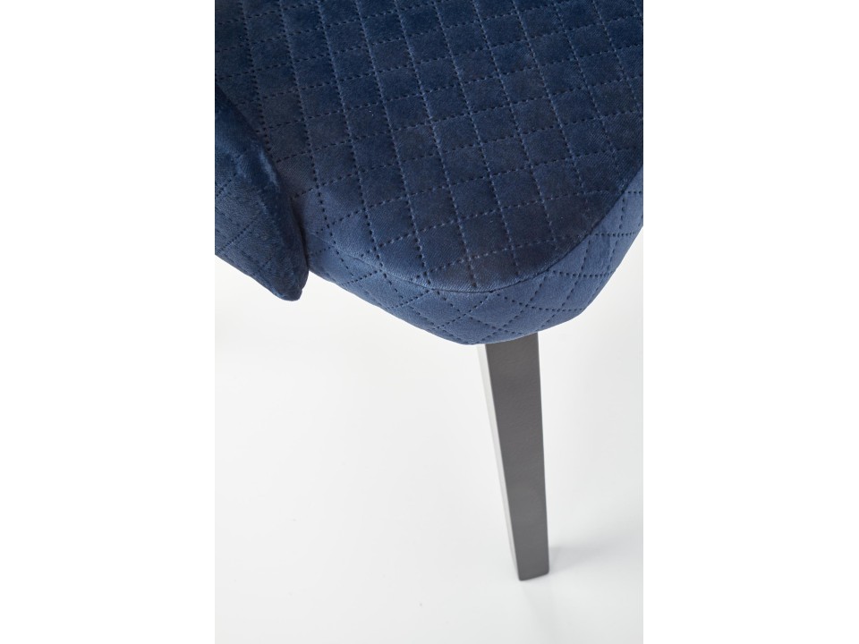 Krzesło TOLEDO 3 czarny / tap. velvet pikowany Karo 4 - MONOLITH 77 - Halmar