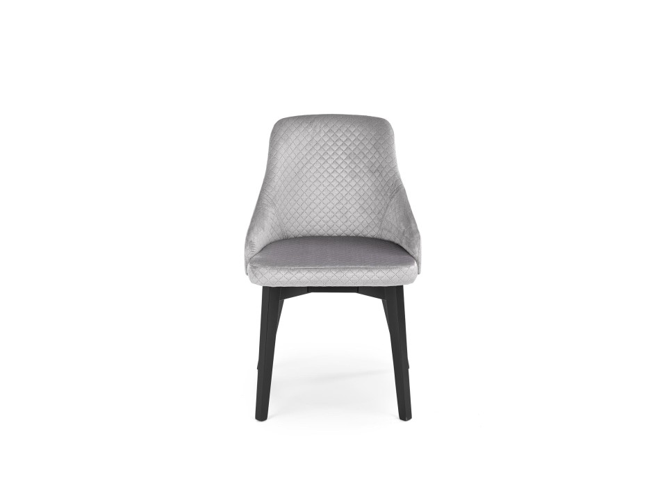 Krzesło TOLEDO 3 czarny / tap. velvet pikowany Karo 4 - MONOLITH 85 - Halmar