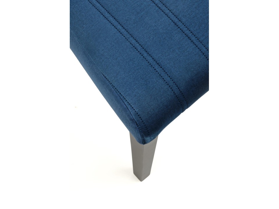 Krzesło DIEGO 2 czarny / tap. velvet pikowany Pasy - MONOLITH 77 - Halmar