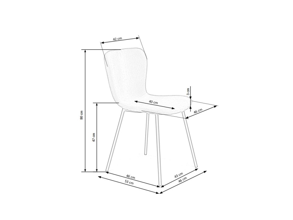 Krzesło K414 popielaty sztruks - Halmar