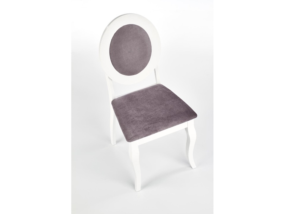 Krzesło BAROCK biały / popielaty - Halmar