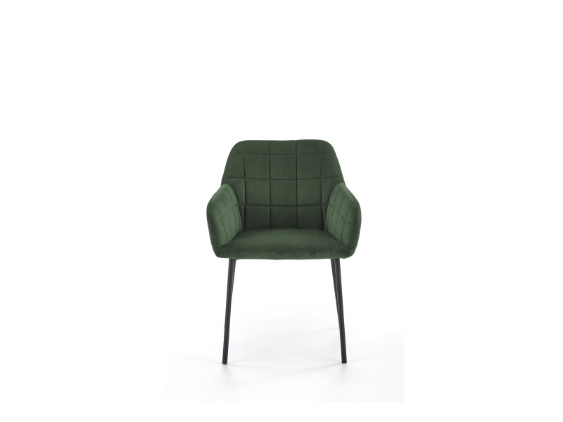 Krzesło K305 czarny / ciemny zielony - Halmar