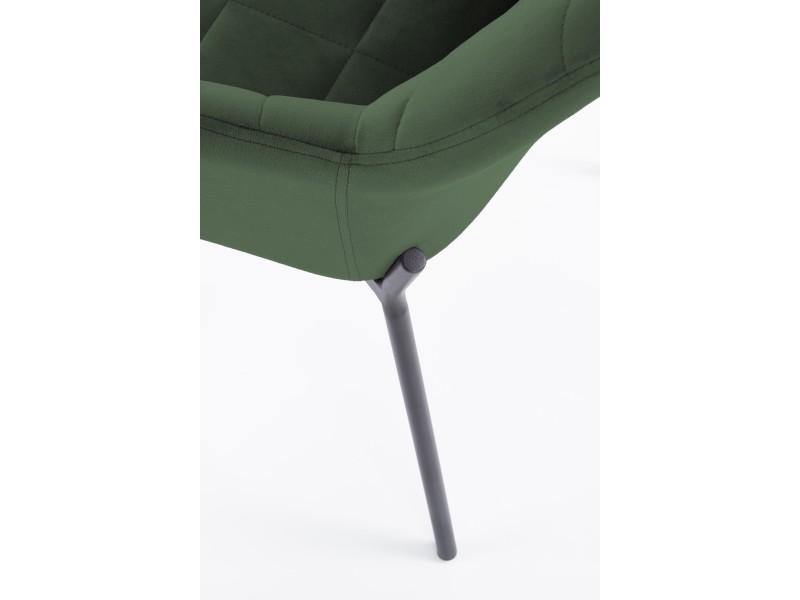 Krzesło K305 czarny / ciemny zielony - Halmar