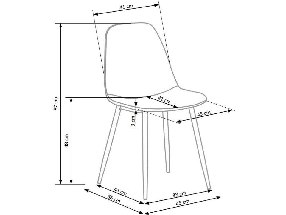 Krzesło K417 granatowy velvet - Halmar