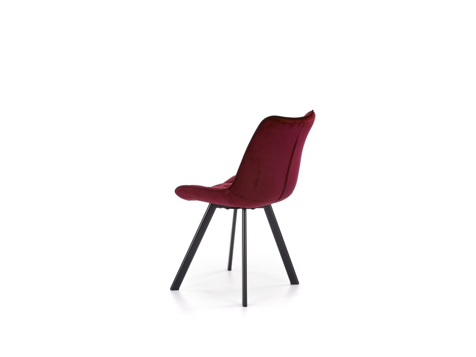 Krzesło K332 nogi - czarne, siedzisko - bordowy - Halmar