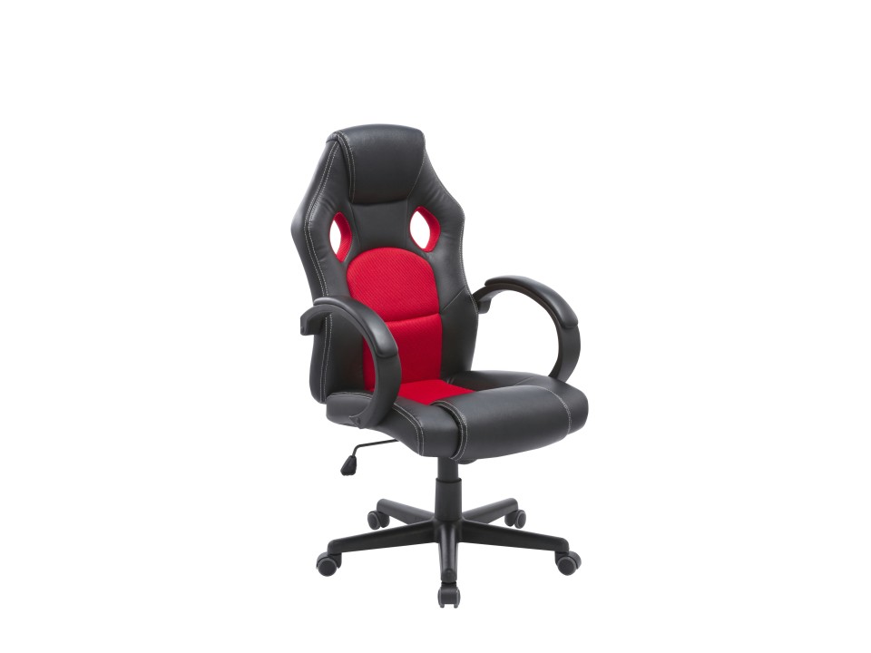 Fotel SANDBOX czarno-czerwony - Halmar