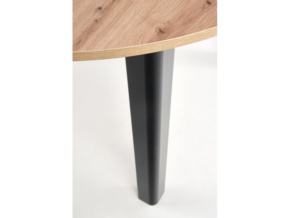 Stół RINGO kolor blat dąb artisan, nogi - czarny - Halmar