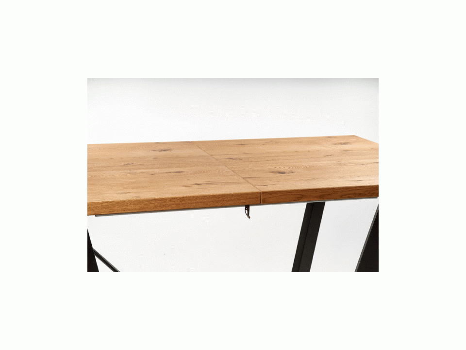 Stół MASSIVE rozkładany 160-250x90x77 cm jasny dąb/czarny - Halmar